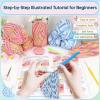 Katech Crochet Kit for Beginners, Complete Beginner Crochet Kit for Adults-4 Pcs Ombre Yarns & Step-by-Step Tutorial, Crochet Starter Kit for Socks-Gift for Crocheter, Crafter, Adults, Elders(B)