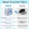 Katech Crochet Kit for Beginners, Complete Beginner Crochet Kit for Adults-4 Pcs Ombre Yarns & Step-by-Step Tutorial, Crochet Starter Kit for Socks-Gift for Crocheter, Crafter, Adults, Elders(B)