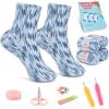 Katech Crochet Kit for Beginners, Complete Beginner Crochet Kit for Adults-4 Pcs Ombre Yarns & Step-by-Step Tutorial, Crochet Starter Kit for Socks-Gift for Crocheter, Crafter, Adults, Elders(B)