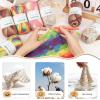 Katech 1OO% Ombre Cotton Yarn for Crocheting – 6 Pcs of 50g(1.76oz)/200m(218yd) – 2 Sport Weight Baby Yarn for Knitting, Fine Soft Multicolor Yarns for Baby Blankets, Afghans, Shawls, Dress, Hats (B)(Coffee Brown)
