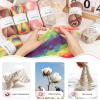 Katech 1OO% Ombre Cotton Yarn for Crocheting – 6 Pcs of 50g(1.76oz)/200m(218yd) – 2 Sport Weight Baby Yarn for Knitting, Fine Soft Multicolor Yarns for Baby Blankets, Afghans, Shawls, Dress, Hats (B)(Candy)