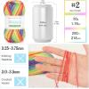Katech 1OO% Ombre Cotton Yarn for Crocheting – 6 Pcs of 50g(1.76oz)/200m(218yd) – 2 Sport Weight Baby Yarn for Knitting, Fine Soft Multicolor Yarns for Baby Blankets, Afghans, Shawls, Dress, Hats (B)(Rainbow)