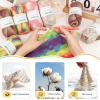 Katech 1OO% Ombre Cotton Yarn for Crocheting – 6 Pcs of 50g(1.76oz)/200m(218yd) – 2 Sport Weight Baby Yarn for Knitting, Fine Soft Multicolor Yarns for Baby Blankets, Afghans, Shawls, Dress, Hats (B)(Ice Cream)