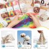 Katech 1OO% Ombre Cotton Yarn for Crocheting – 6 Pcs of 50g(1.76oz)/200m(218yd) – 2 Sport Weight Baby Yarn for Knitting, Fine Soft Multicolor Yarns for Baby Blankets, Afghans, Shawls, Dress, Hats (B)(Rainbow)