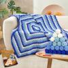 Katech Crochet Kit for Beginners Blanket, Granny Square Crochet Kits for Adults w/Step-by-Step Tutorials Learn to Crocheting Blanket Kit Knitting Kit
