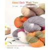 Katech Gradient Yarn for Crocheting Knitting- Color Wool Yarn-3x100g 38% Acrylic 52% Wool-Perfect for Scarves, Shawls-Gradient Brown + Orange(Brown + Orange)