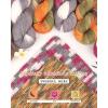 Katech Gradient Yarn for Crocheting Knitting- Color Wool Yarn-3x100g 38% Acrylic 52% Wool-Perfect for Scarves, Shawls-Gradient Brown + Orange(Magenta+White)