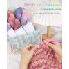 Katech Gradient Yarn for Crocheting Knitting- Color Wool Yarn-3x100g 38% Acrylic 52% Wool-Perfect for Scarves, Shawls-Gradient Brown + Orange(gradient C)