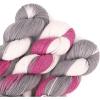 Katech Gradient Yarn for Crocheting Knitting- Color Wool Yarn-3x100g 38% Acrylic 52% Wool-Perfect for Scarves, Shawls-Gradient Brown + Orange(Magenta+White)