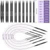 Katech Interchangeable Knitting Needles Set- Circular Knitting Needles Size 2.5, 4, 5, 6, 7, 8, 9, 10,11, Round Knittings Needle with 5 Cable for Beginners & Advanced Knit Sweater Sock, Blanket(4.53IN)