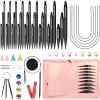 Katech Interchangeable Knitting Needles Set- Circular Knitting Needles Size 2.5, 4, 5, 6, 7, 8, 9, 10,11, Round Knittings Needle with 5 Cable for Beginners & Advanced Knit Sweater Sock, Blanket(2.15& 3.31&4.52IN)