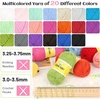 Katech 20 Small Pure Cotton Yarn for Crocheting of 25g/89yd – #2 Sport – Soft Baby Yarns for Crafts – Multicolor Yarn Set for Knitting Rainbow Afghan, Shawls-Starter Kit for Beginner & Crocheter